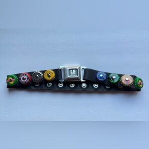 Vintage Little Earth Bottle Cap Belt Size Adjustable Stretchy